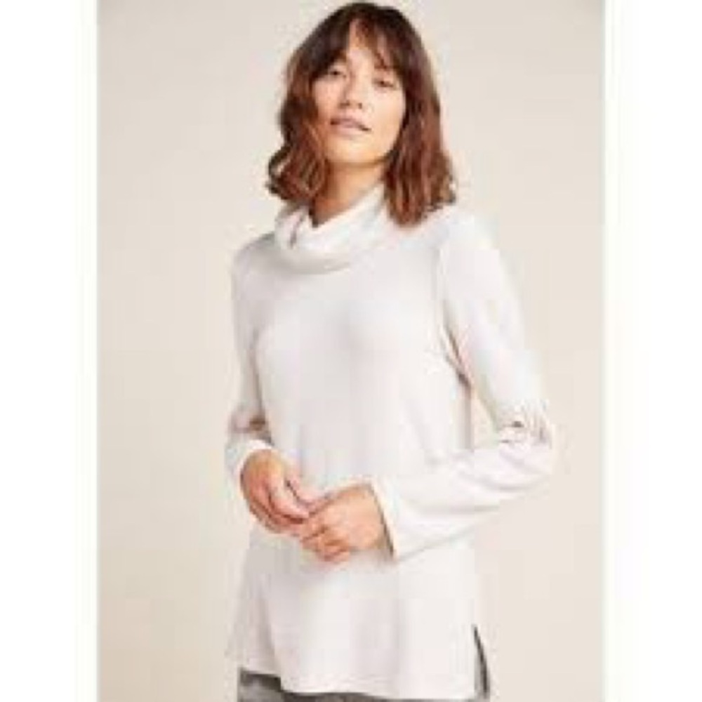 Saturday Sunday by Anthropologie Women's Cream Cowl neck Sweater Small